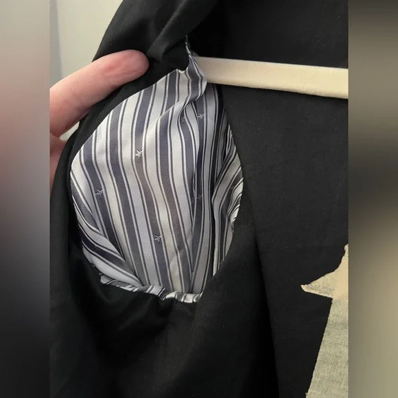 Golden Goose Dirce Navy Cropped Bomber Jacket Size 40 IT New - Picture 12 of 16